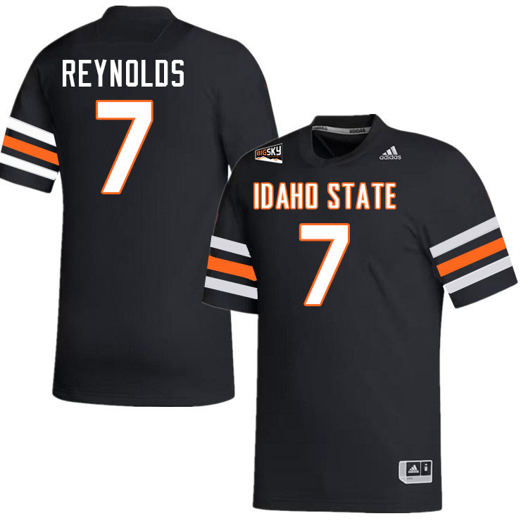 Idaho State Bengals #7 Nathan Reynolds College Football Jerseys,Uniforms Stitched-Black